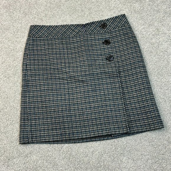 - LOFT Houndstooth Short Skirt for Fall Academia Classic Preppy US 2   - I1778 - Picture 1 of 5